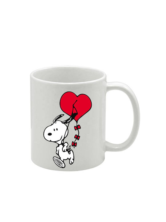 Weiße Tasse Snoopy