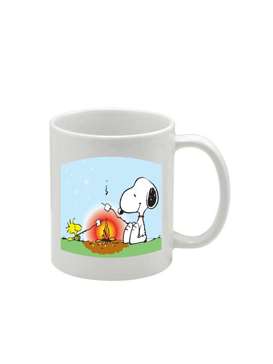 Weiße Tasse Snoopy