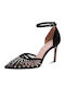 Pumps mit Riemchen & hoher Absatz Schwarz