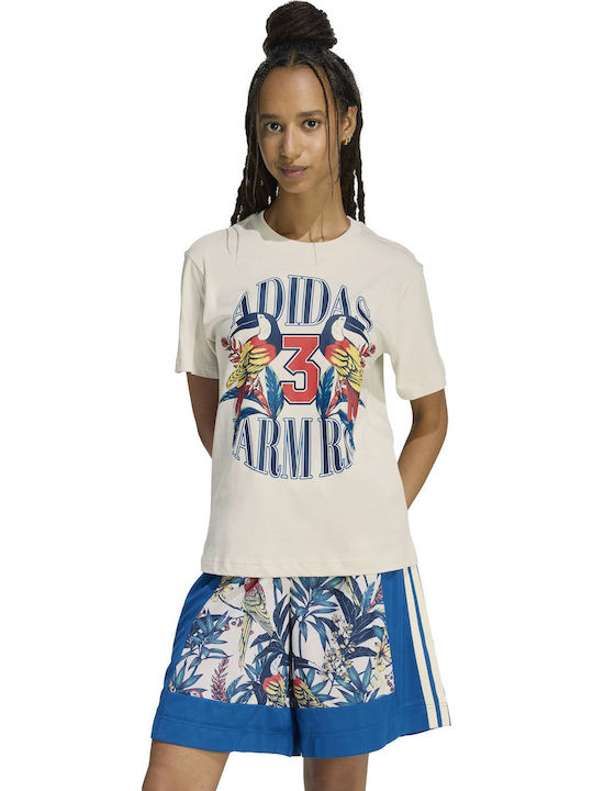 adidas Farm Gfx T-Shirt Μπεζ adidas Farm Gfx T-Shirt Μπεζ
