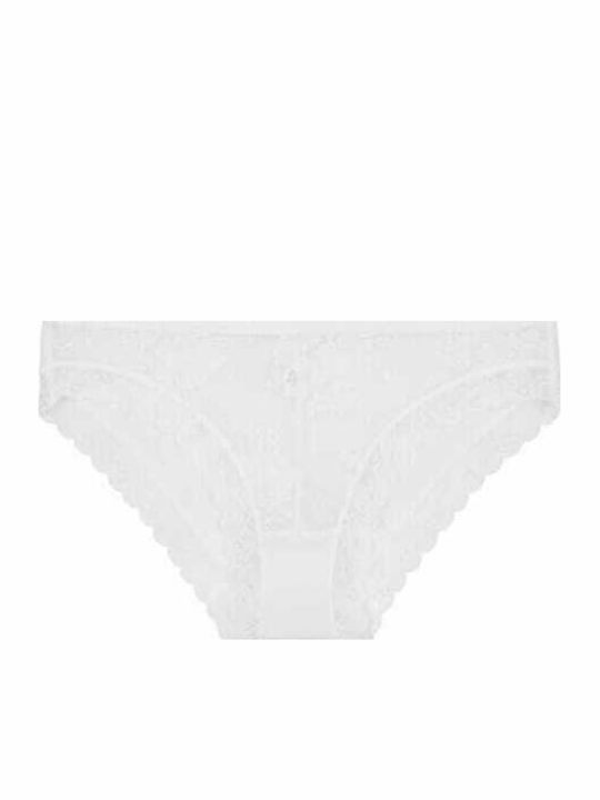 Femeie Slip cu Dantelă White