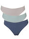 Tai Γυναικεία Slip 3Pack χωρίς Ραφές Multicolor