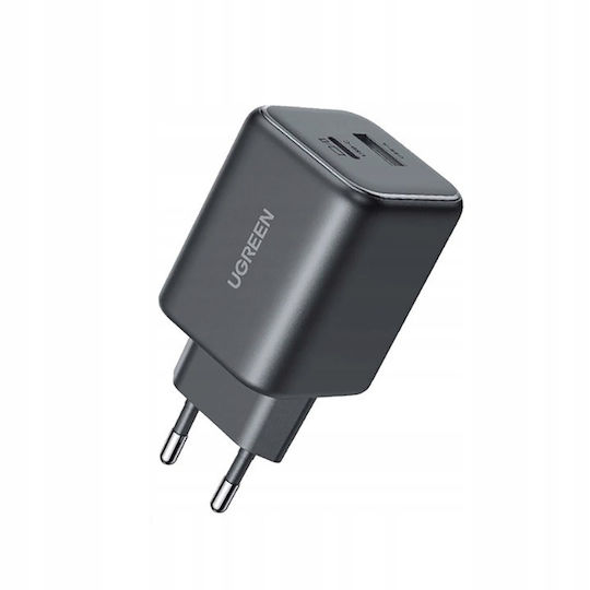 Ugreen Încărcător Fără Cablu GaN cu Port USB-A și Port USB-C 45W Power Delivery Negru (X525)