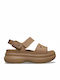 Women's Flat Sandals in Brown Color