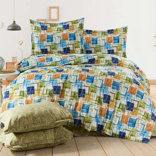 MayHome Duvet Set Single 160x240cm Polycotton Geometric 350 GSMGsm