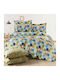 MayHome Elektrische Gitarren Tagesdecke King Size aus Baumwolle & Polyester Geometric 260x240cm 3Stück