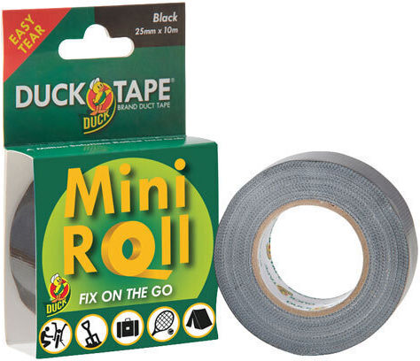 Duck Αυτοκόλλητη Υφασμάτινη Ταινία Μαύρη 10mx25mm