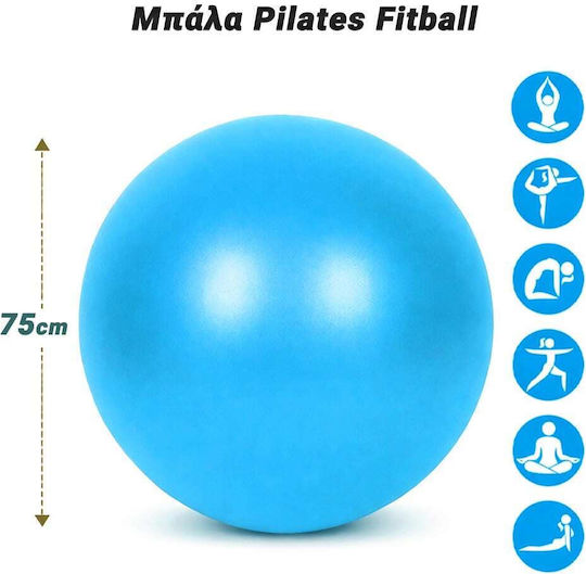 Fitball Minge Pilates 75cm în culoare Albastru