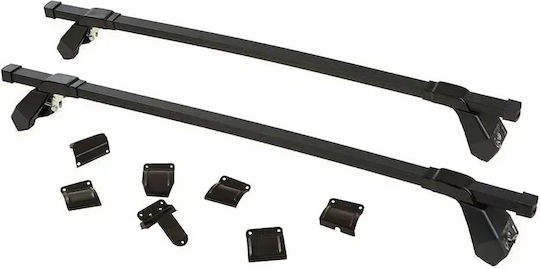 Hermes Car Roof Bars Metallic Gs1 for Toyota Aygo 5D 2014-2021 Set with Roof Rack Legs GS1110+S1970-Toyota-Aygo-II-Hatchback-5D