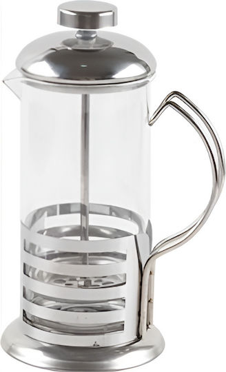 Teekanne mit Filter Glas Silber 600ml