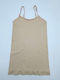 Beige Women's Tank Top with Spaghetti Straps