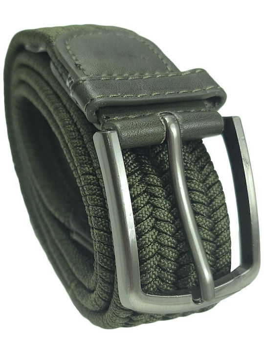 Mcan Elastic Men's Belt Knitted Green