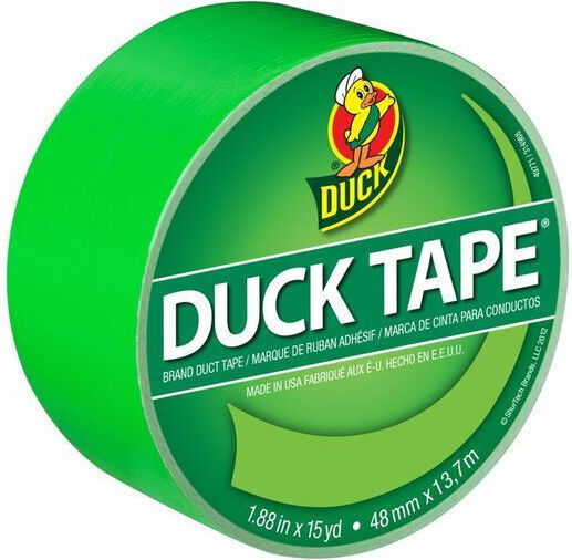 Duck Tape Neon Green 48 Mm X 13.7 M Strong And Bright Fabric Tape
