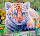 Norimpex 5d Diamond Mosaic Tiger 40x30cm