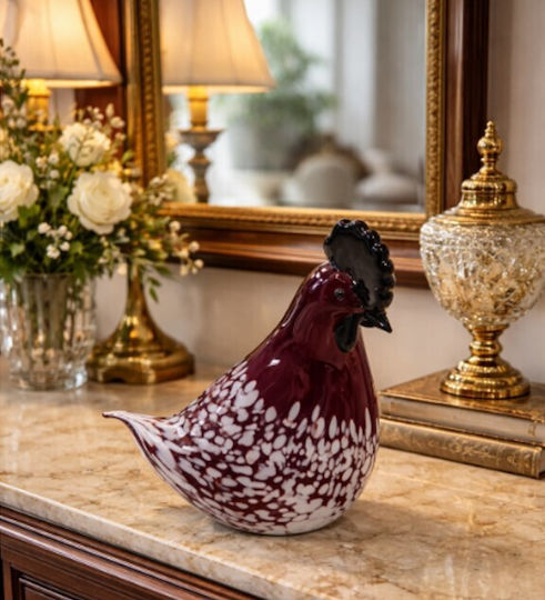 Decorative Crystal Hen Murano 17x10x21cm Galifas 423001 Galifas