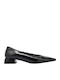 Synthetic Leather Black Low Heels
