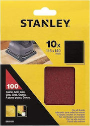 Stanley Sandpaper 115x140mm Set 10pcs Stanley Sandpaper 115x140mm Set 10pcs