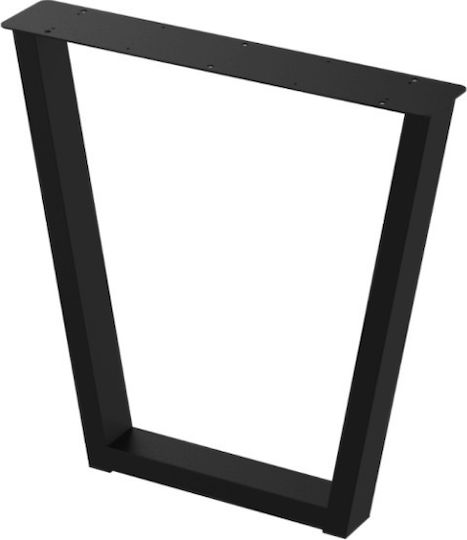Finetto Металик Крак На Мебел с Нивелиращ Винт Подходящ За Маса / Малка Маса 78x71см Черен