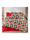 MayHome Duvet Set Single 160x240cm Polycotton Geometric 350 GSMGsm