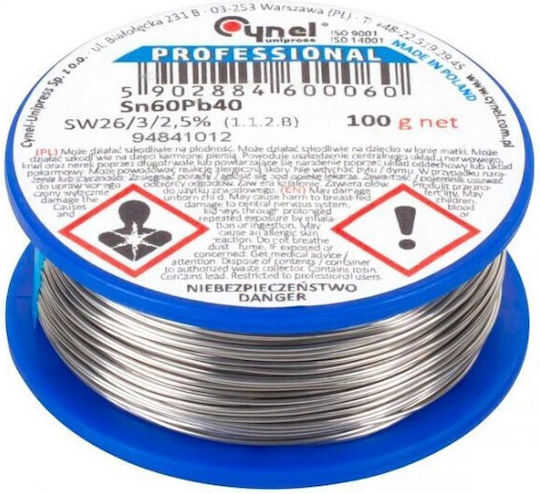 Κόλληση Tin 0.56mm 100g Sn60pb40 Cynel