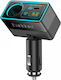 Earldom Car Charger 120W Fast Charging with Ports: 1xUSB 1xType-C 1xLighter with Cable Embedded