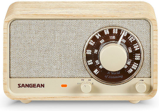 Sangean WR-8 Φορητό Ραδιόφωνο Επαναφορτιζόμενο με Bluetooth Λευκό