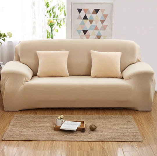 Mc Decor Elastische Abdeckung für Wohnzimmerset Beige 1Stück 27329