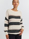 Women's Long Sleeve Sweater Striped Striped