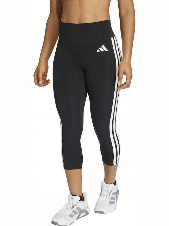 Optime Essentials 3-stripes Schulung Frauen Gekürzt Leggings Schwarz