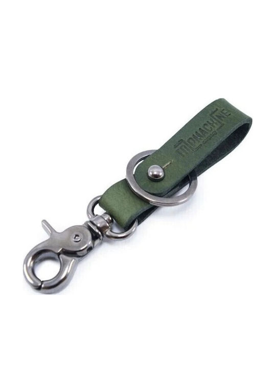 Μπρελοκ Fob Κλειδιων Δερματινο Green Metallic Black Trip Machine