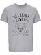 Unisex T-shirt Stranger Things Hellfire Lives Grau