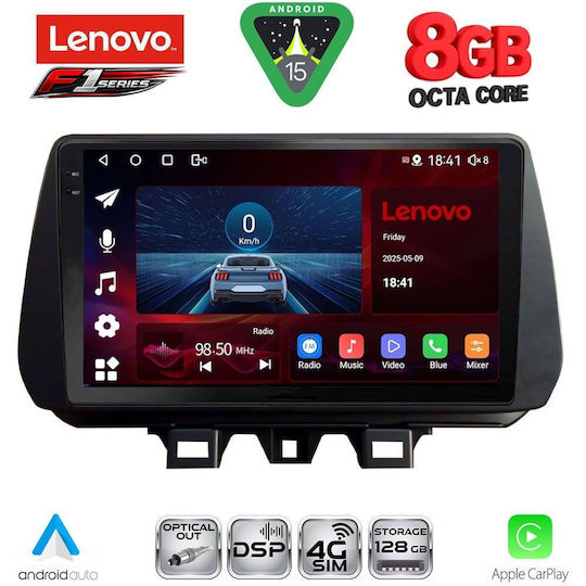 Lenovo Ηχοσύστημα Αυτοκινήτου για Hyundai Tucson 2019-2023 (Bluetooth/USB/WiFi/GPS/Apple-Carplay/Android-Auto) με Οθόνη Αφής 9"