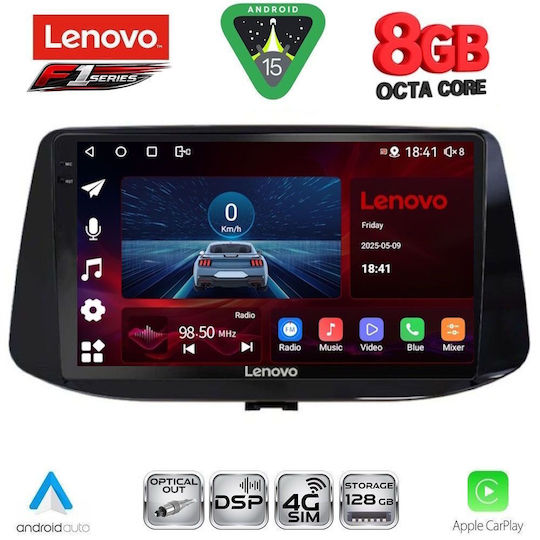 Lenovo Ηχοσύστημα Αυτοκινήτου για Hyundai i30 2018 (Bluetooth/USB/WiFi/GPS/Apple-Carplay/Android-Auto) με Οθόνη Αφής 9"