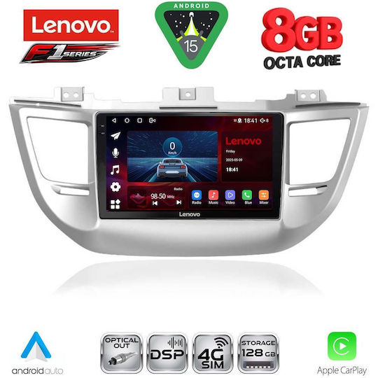 Lenovo Ηχοσύστημα Αυτοκινήτου για Hyundai Tucson 2015-2019 (Bluetooth/USB/WiFi/GPS/Apple-Carplay/Android-Auto) με Οθόνη Αφής 9"