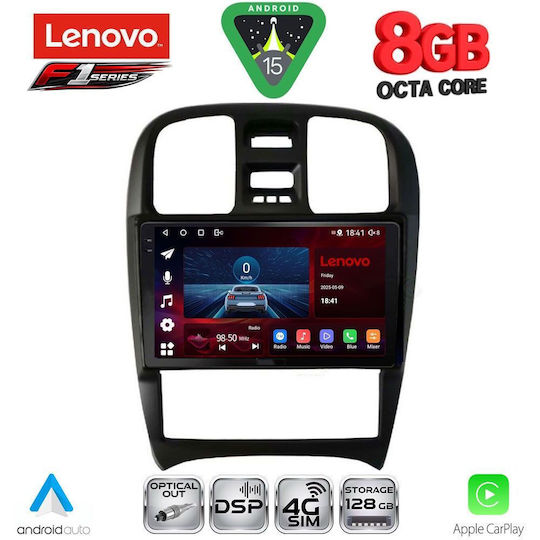 Lenovo Ηχοσύστημα Αυτοκινήτου για Hyundai Sonata 2000-2006 (Bluetooth/USB/WiFi/GPS/Apple-Carplay/Android-Auto) με Οθόνη Αφής 9"