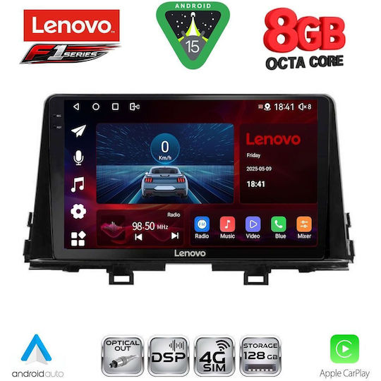Lenovo Car Audio System for Kia Picanto 2017-2021 (Bluetooth/USB/WiFi/GPS/Apple-Carplay/Android-Auto) with Touch Screen 9"