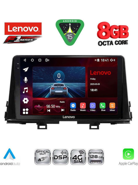 Lenovo Car Audio System for Kia Picanto 2021 (Bluetooth/USB/WiFi/GPS/Apple-Carplay/Android-Auto) with Touch Screen 9"
