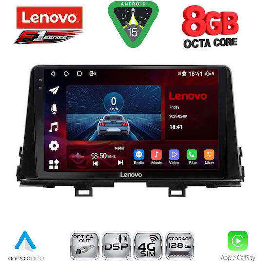 Lenovo Car Audio System for Kia Picanto 2021 (Bluetooth/USB/WiFi/GPS/Apple-Carplay/Android-Auto) with Touch Screen 9"