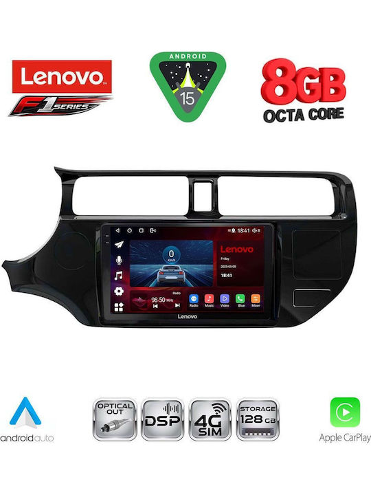 Lenovo Car Audio System for Kia Rio 2012-2015 (Bluetooth/USB/WiFi/GPS/Apple-Carplay/Android-Auto) with Touch Screen 9"