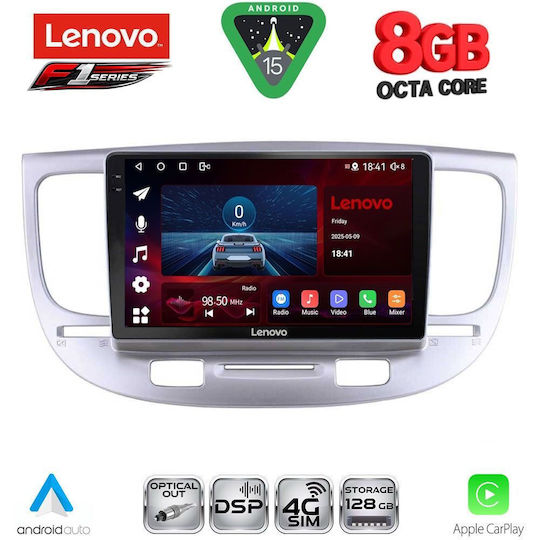 Lenovo Car Audio System for Kia Rio 2005-2011 (Bluetooth/USB/WiFi/GPS/Apple-Carplay/Android-Auto) with Touch Screen 9"