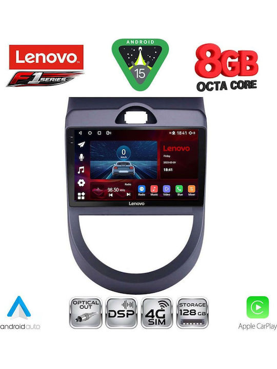 Lenovo Auto-Audiosystem für Kia Seele 2008-2013 (Bluetooth/USB/WiFi/GPS/Apple-Carplay/Android-Auto) mit Touchscreen 9"
