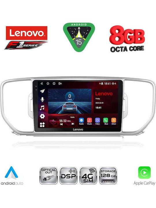 Lenovo Car Audio System for Kia Sportage 2015-2018 (Bluetooth/USB/WiFi/GPS/Apple-Carplay/Android-Auto) with Touch Screen 9"