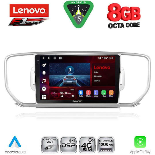 Lenovo Ηχοσύστημα Αυτοκινήτου για Kia Sportage 2015-2018 (Bluetooth/USB/WiFi/GPS/Apple-Carplay/Android-Auto) με Οθόνη Αφής 9"