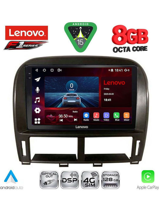 Lenovo Car Audio System for Jaguar XF Lexus LS 2000-2006 (Bluetooth/USB/WiFi/GPS/Apple-Carplay/Android-Auto) with Touch Screen 9"