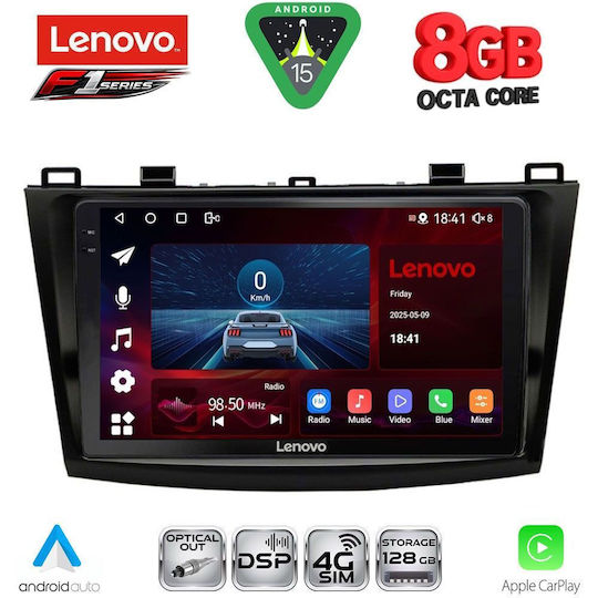 Lenovo Ηχοσύστημα Αυτοκινήτου για Mazda 3 2009-2014 (Bluetooth/USB/WiFi/GPS/Apple-Carplay/Android-Auto) με Οθόνη Αφής 9"