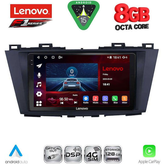 Lenovo Ηχοσύστημα Αυτοκινήτου για Mazda 5 2011-2020 (Bluetooth/USB/WiFi/GPS/Apple-Carplay/Android-Auto) με Οθόνη Αφής 9"