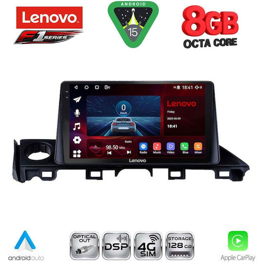 Lenovo Car Audio System for Mazda 6 2017-2020 (Bluetooth/USB/WiFi/GPS/Apple-Carplay/Android-Auto) with Touch Screen 9"