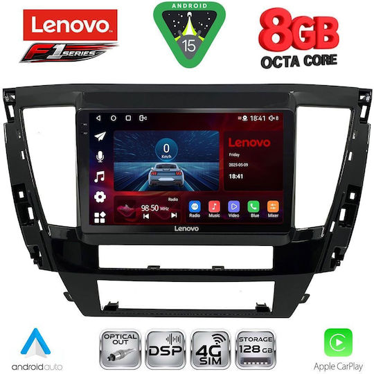 Lenovo Ηχοσύστημα Αυτοκινήτου για Mitsubishi Pajero 2013 (Bluetooth/USB/WiFi/GPS/Apple-Carplay/Android-Auto) με Οθόνη Αφής 9"