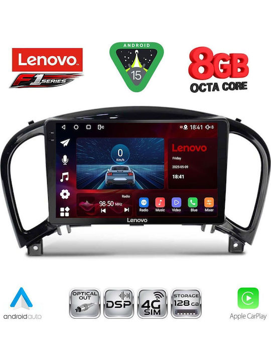 Lenovo Car Audio System for Nissan Juke 2009-2020 (Bluetooth/USB/WiFi/GPS/Apple-Carplay/Android-Auto) with Touch Screen 9"