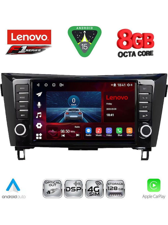 Lenovo Car Audio System for Nissan Qashqai / X-Trail 2014-2021 (Bluetooth/USB/WiFi/GPS/Apple-Carplay/Android-Auto) with Touch Screen 9"
